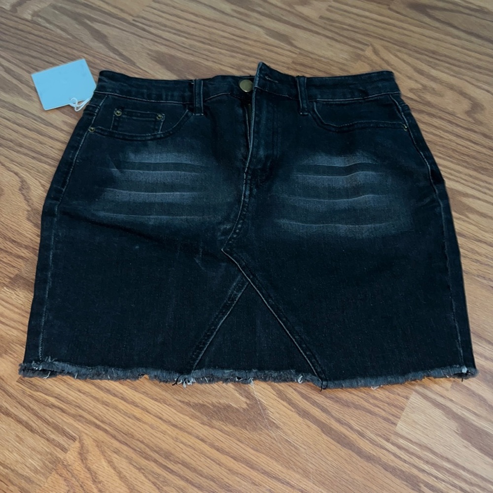 Brand new black jean skirt